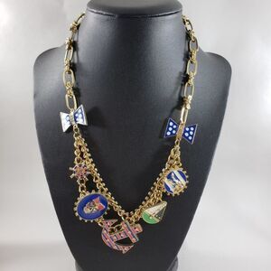 Betsey Johnson vintage nautical statement necklace